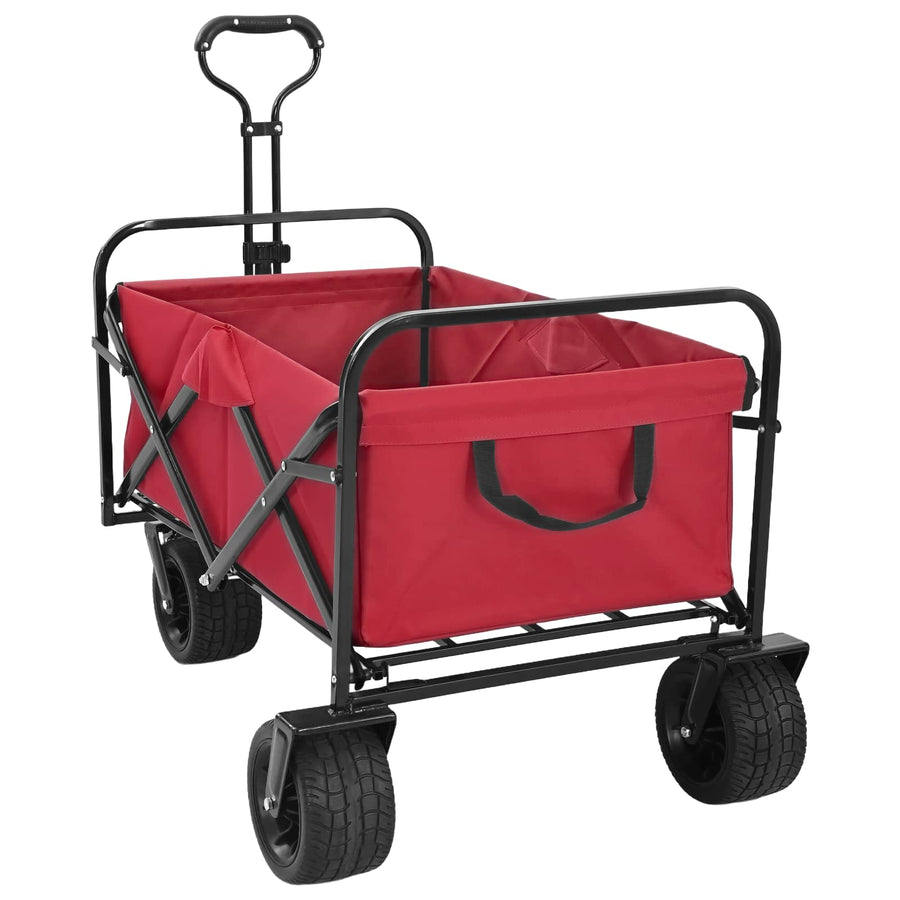 Vouwbare Handtrolley Rood 89 x 63 x 96 cm Staal en Oxford stof
