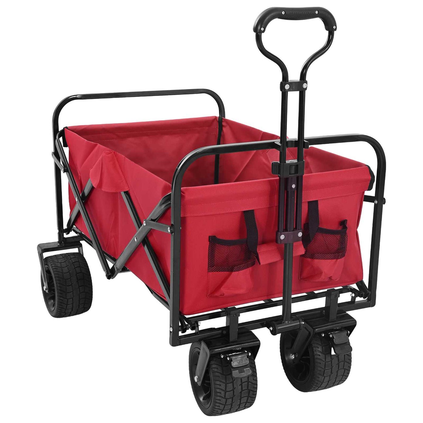 Vouwbare Handtrolley Rood 89 x 63 x 96 cm Staal en Oxford stof