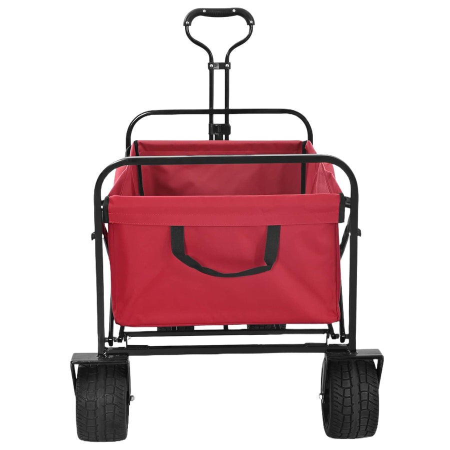 Vouwbare Handtrolley Rood 89 x 63 x 96 cm Staal en Oxford stof