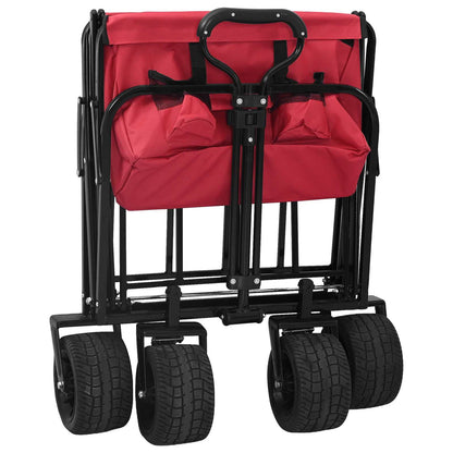 Vouwbare Handtrolley Rood 89 x 63 x 96 cm Staal en Oxford stof