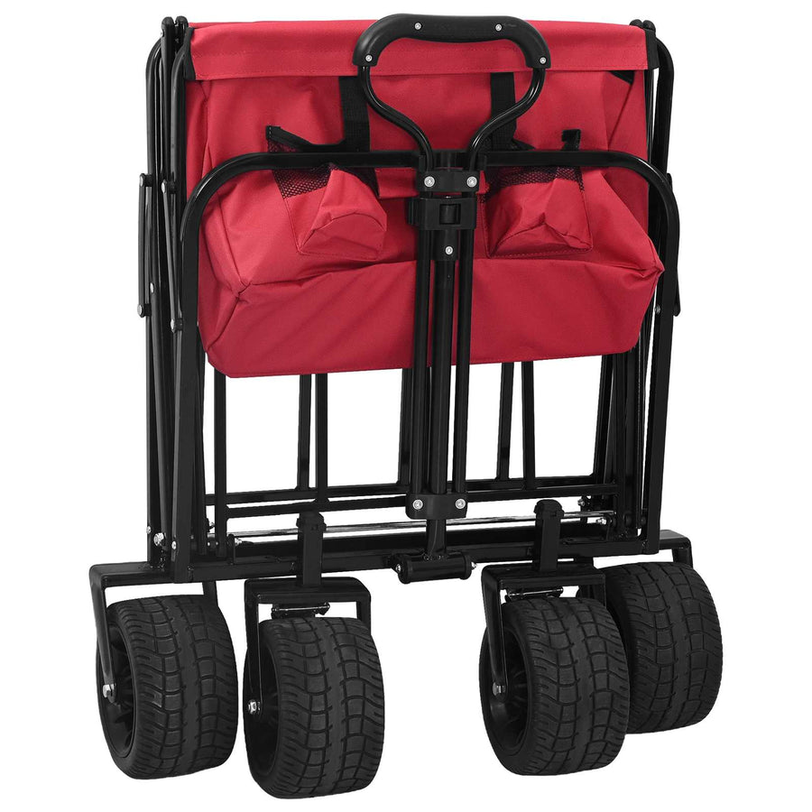 Vouwbare Handtrolley Rood 89 x 63 x 96 cm Staal en Oxford stof