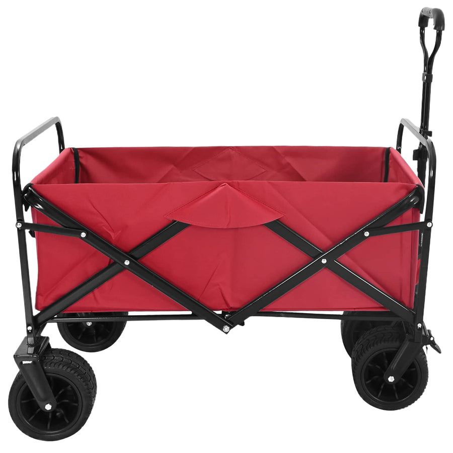 Vouwbare Handtrolley Rood 89 x 63 x 96 cm Staal en Oxford stof