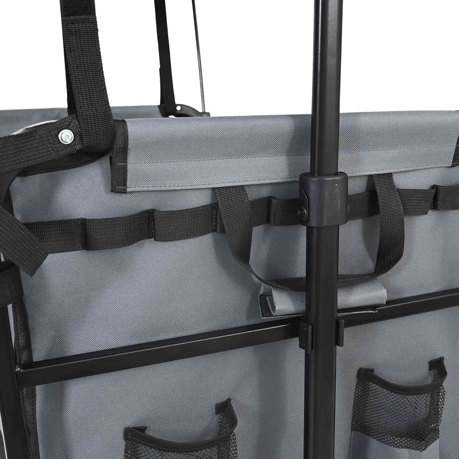 Vouwbare Handtrolley Grijs 105 x 56.5 x 116 cm Oxford Stof