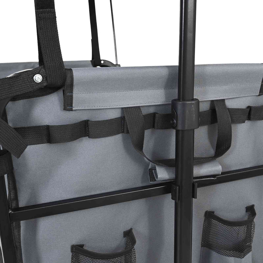 Vouwbare Handtrolley Grijs 105 x 56.5 x 116 cm Oxford Stof