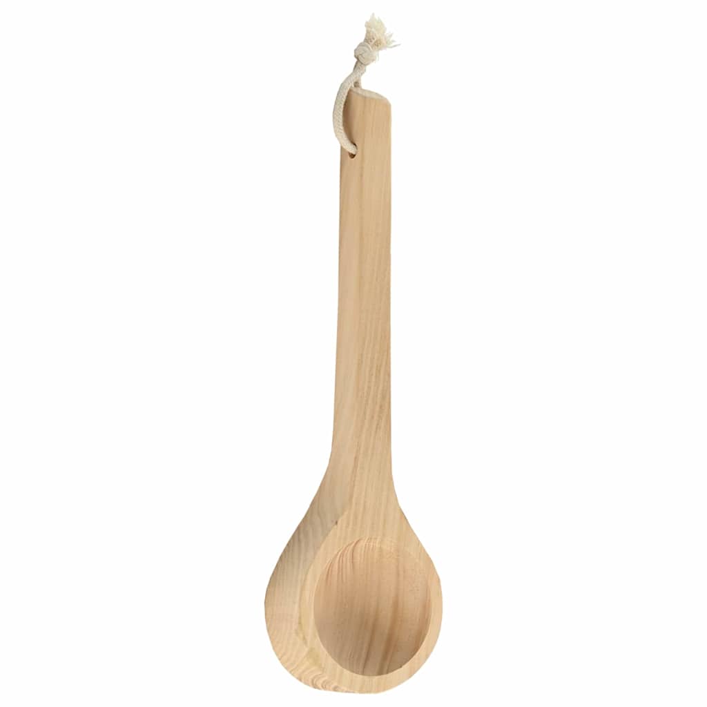 Sauna Accessoire Set 4 pcs Bruin Massief Vurenhout en Hennep