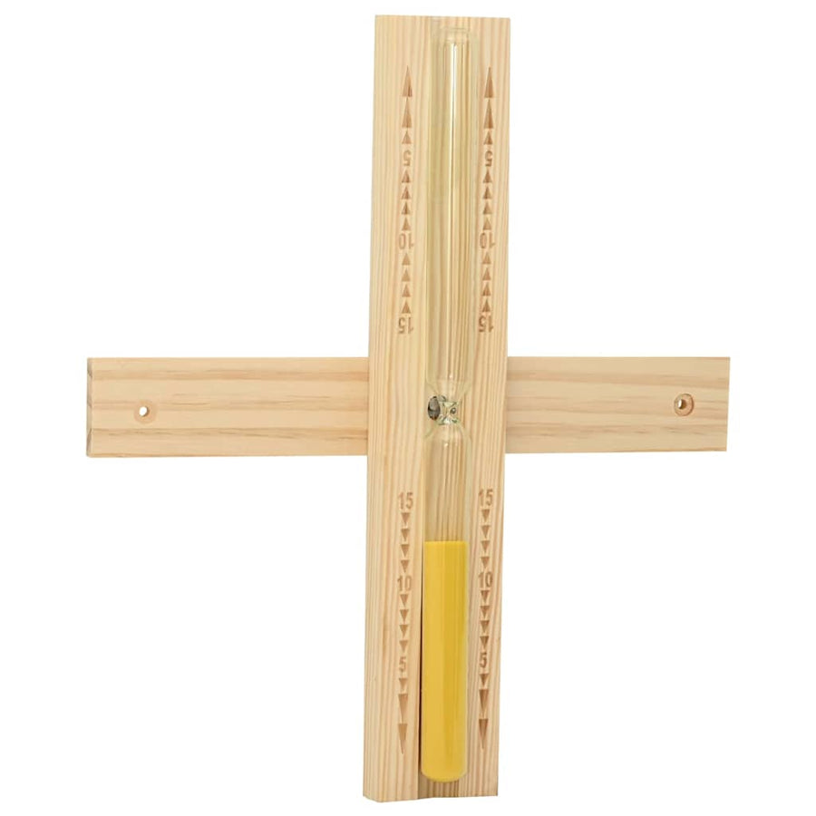 Sauna Accessoire Set 4 pcs Bruin Massief Vurenhout en Hennep