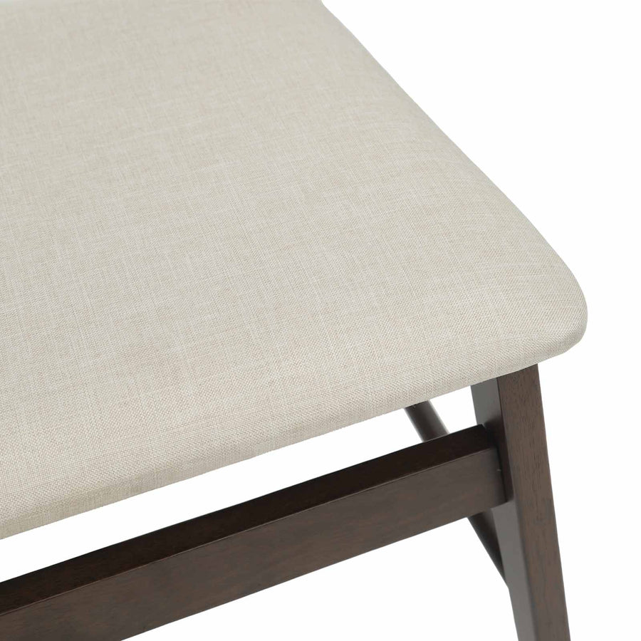 Eetkamerstoel 2 Pcs Massief Rubberhout Lichtbruin en licht