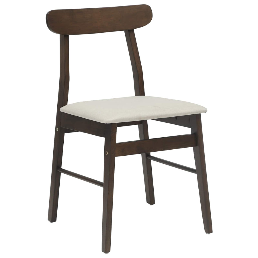 Eetkamerstoel 2 Pcs Massief Rubberhout Lichtbruin en licht