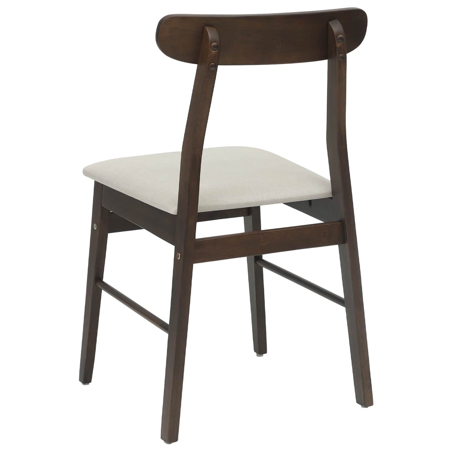 Eetkamerstoel 2 Pcs Massief Rubberhout Lichtbruin en licht