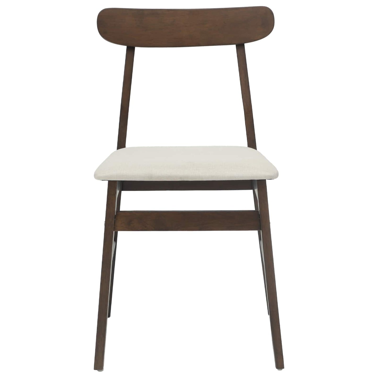 Eetkamerstoel 2 Pcs Massief Rubberhout Lichtbruin en licht