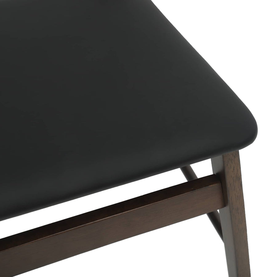 Eetkamerstoel 2 Pcs Massief Rubberhout Lichtbruin en zwart
