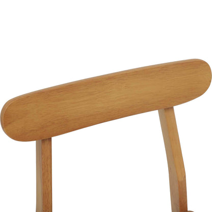 Eetkamerstoel 2 pcs Naturel Massief Hout
