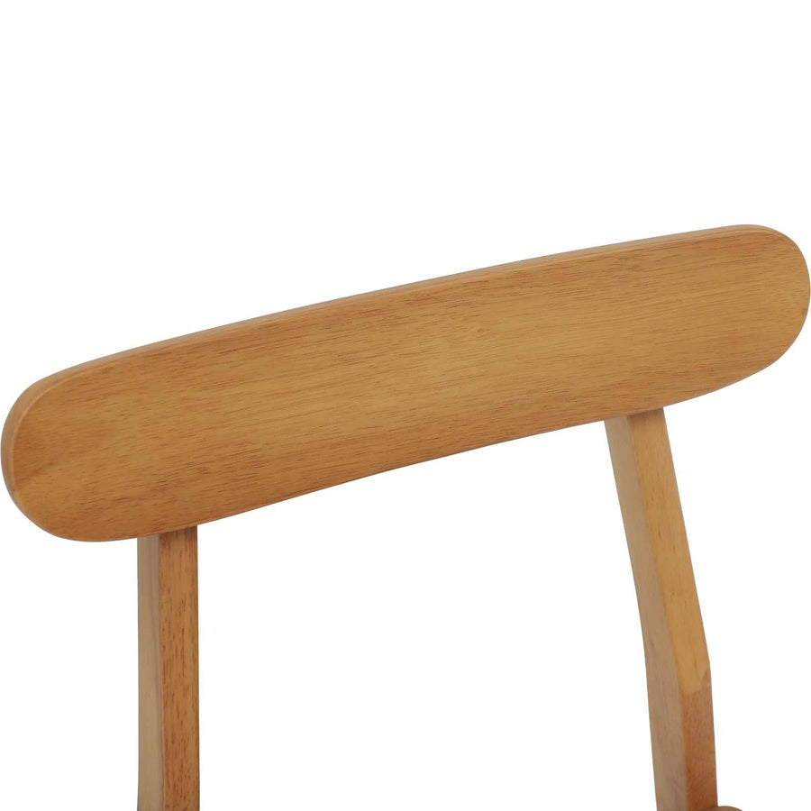 Eetkamerstoel 2 pcs Naturel Massief Hout