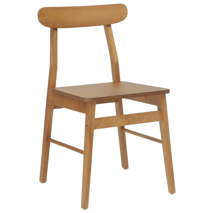 Eetkamerstoel 2 pcs Naturel Massief Hout