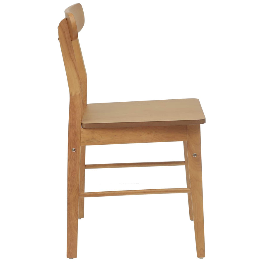 Eetkamerstoel 2 pcs Naturel Massief Hout