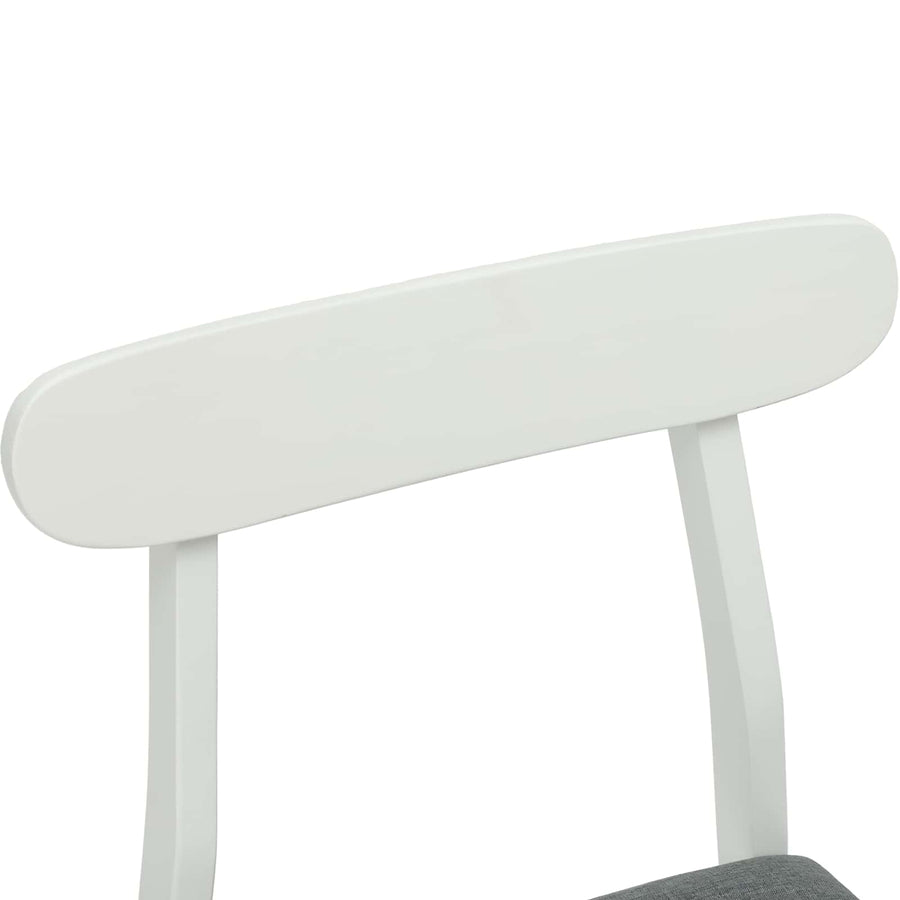 Eetkamerstoel 2 pcs Wit en Grijs Massief Hout