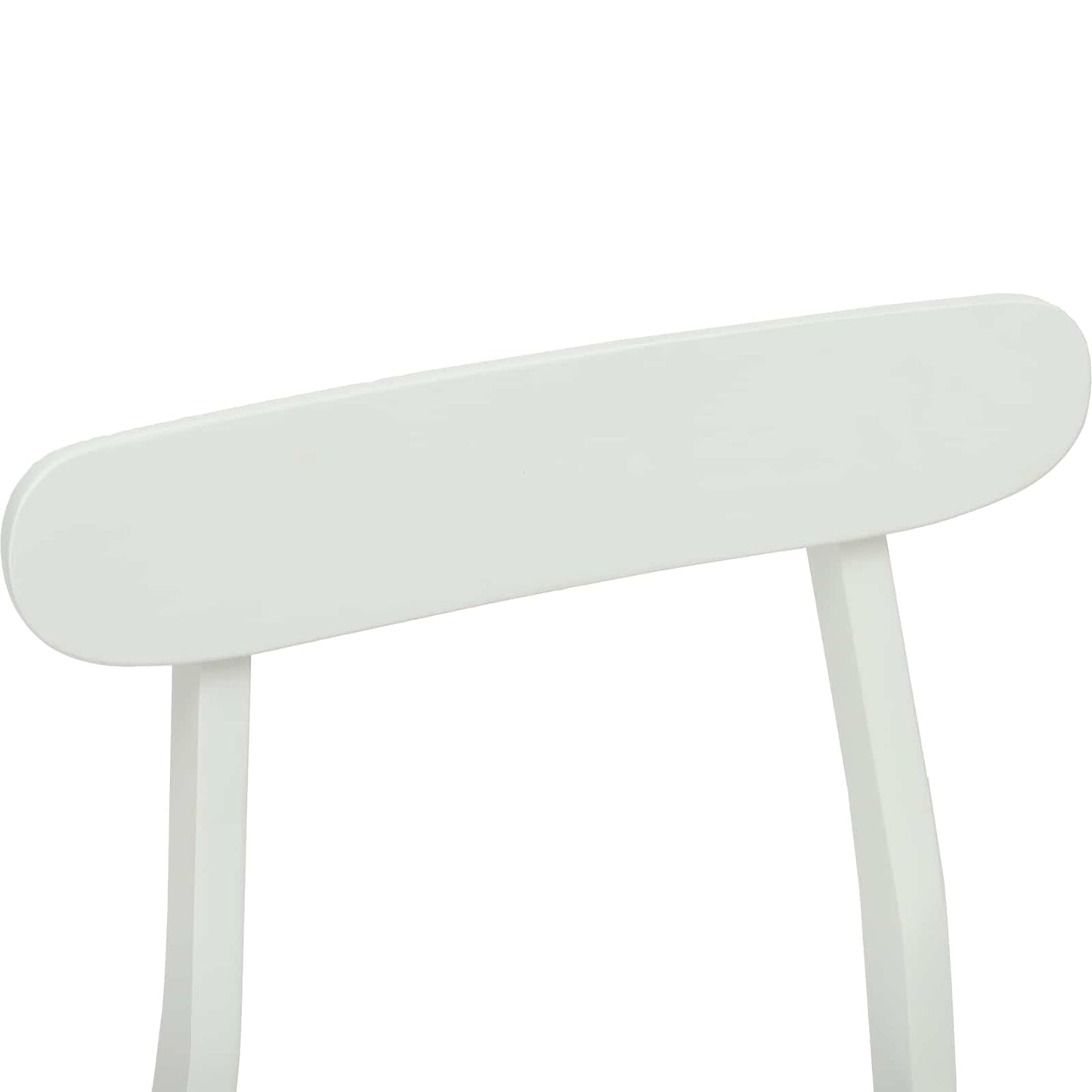Eetkamerstoel 2 Pcs Massief Rubberhout Wit