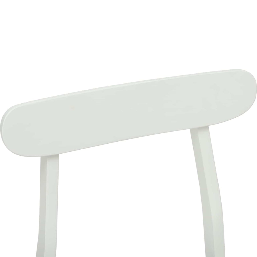 Eetkamerstoel 2 Pcs Massief Rubberhout Wit
