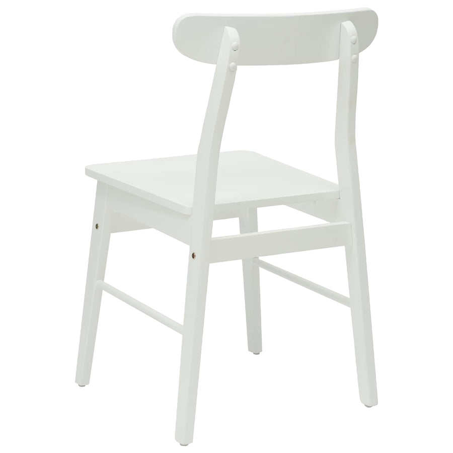 Eetkamerstoel 2 Pcs Massief Rubberhout Wit