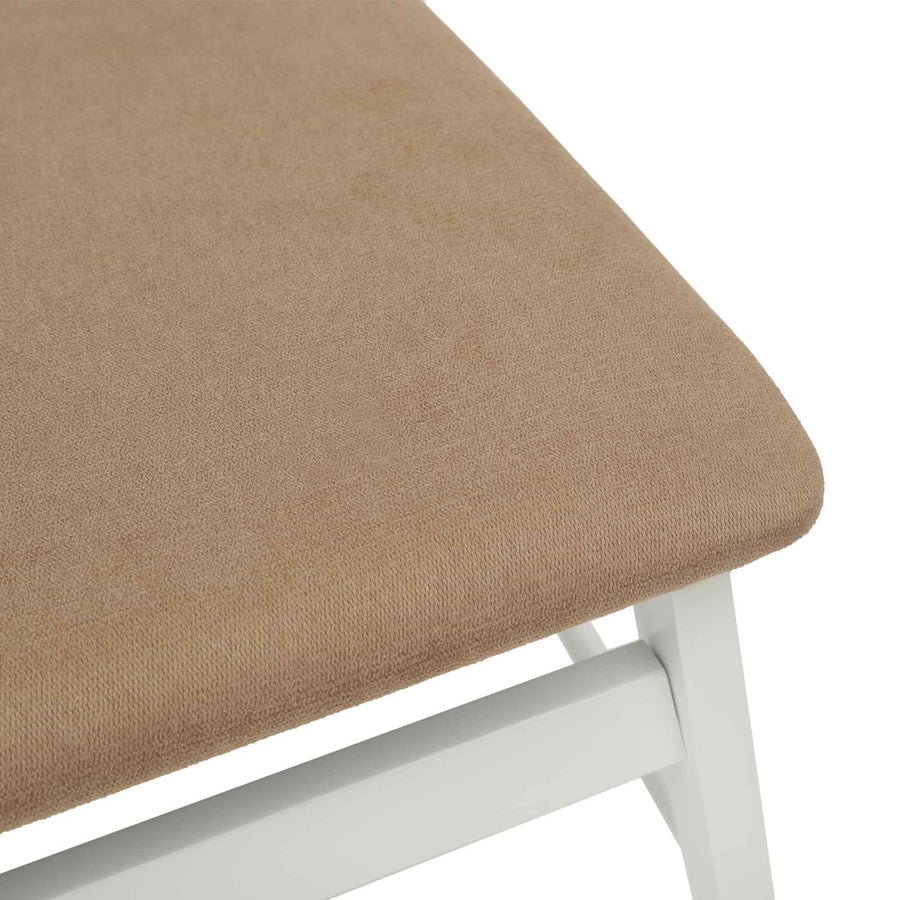 Eetkamerstoel 2 Pcs Massief Rubberhout Wit en bruin