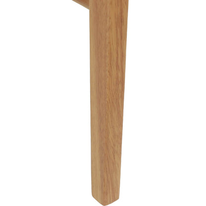 Eetkamerstoel 2 Pcs En Licht Massief Rubberhout Natuurlijk en wit