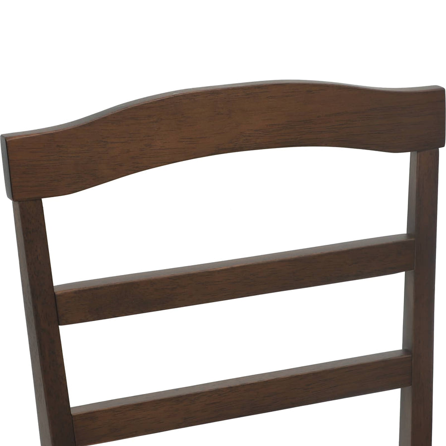 Eetkamerstoel 2 Pcs Massief Rubberhout Lichtbruin en zwart