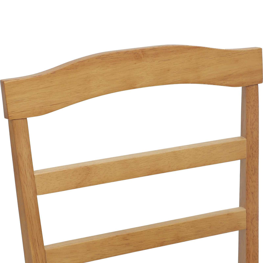 Eetkamerstoel 2 Pcs Massief Rubberhout Natuurlijk en licht