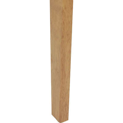 Eetkamerstoel 2 Pcs Massief Rubberhout Natuurlijk en licht
