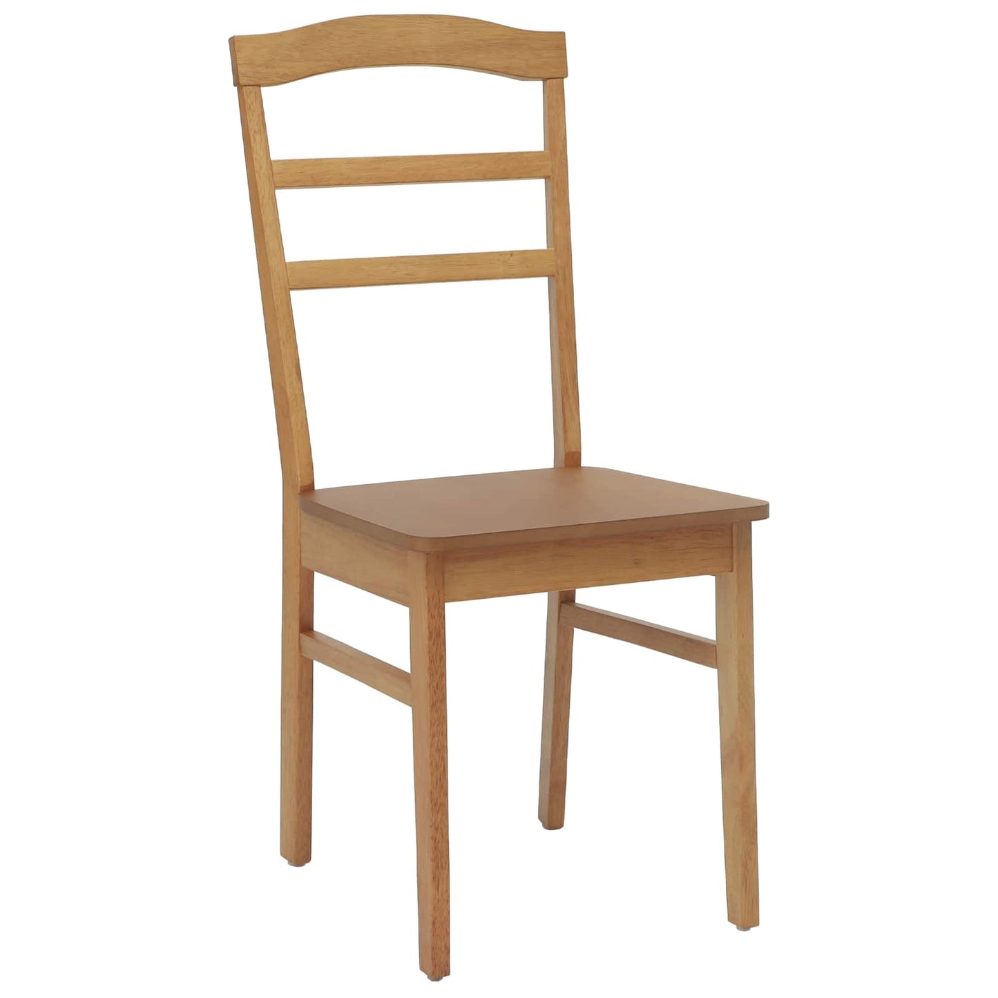Eetkamerstoel 2 Pcs Massief Rubberhout Naturel
