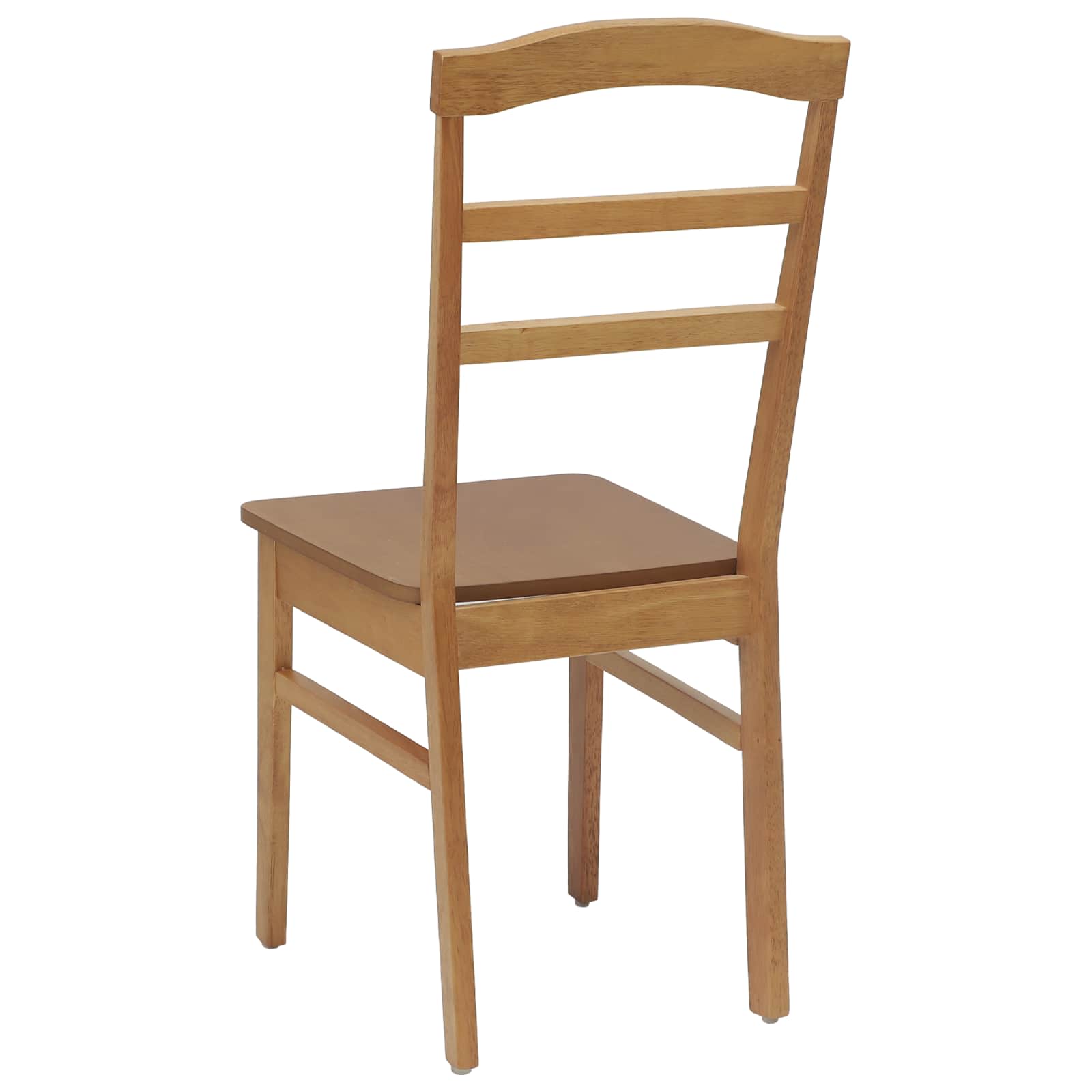 Eetkamerstoel 2 Pcs Massief Rubberhout Naturel