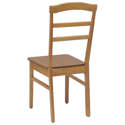 Eetkamerstoel 2 Pcs Massief Rubberhout Naturel