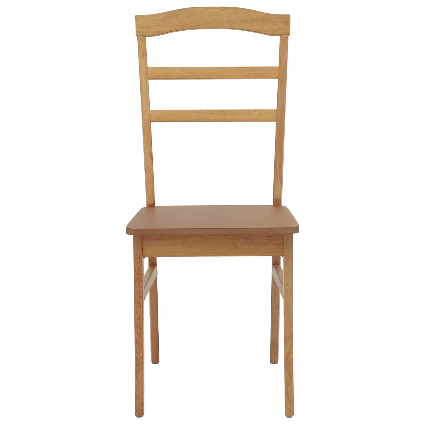 Eetkamerstoel 2 Pcs Massief Rubberhout Naturel