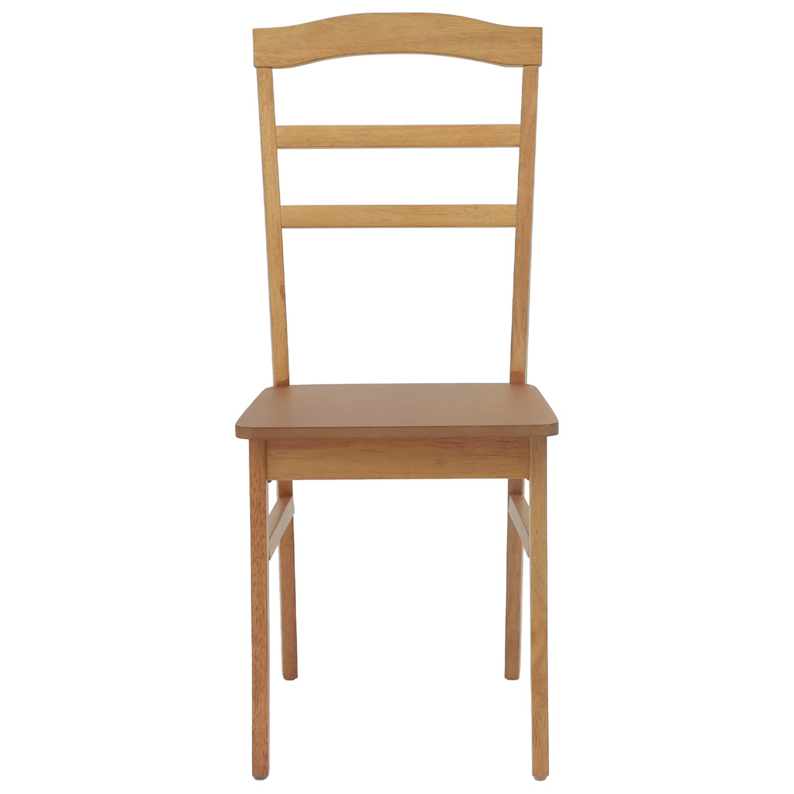 Eetkamerstoel 2 Pcs Massief Rubberhout Naturel