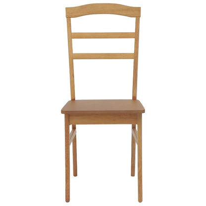Eetkamerstoel 2 Pcs Massief Rubberhout Naturel