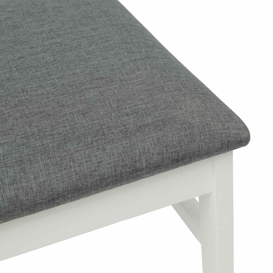 Eetkamerstoel 2 pcs Wit en Grijs Massief Hout