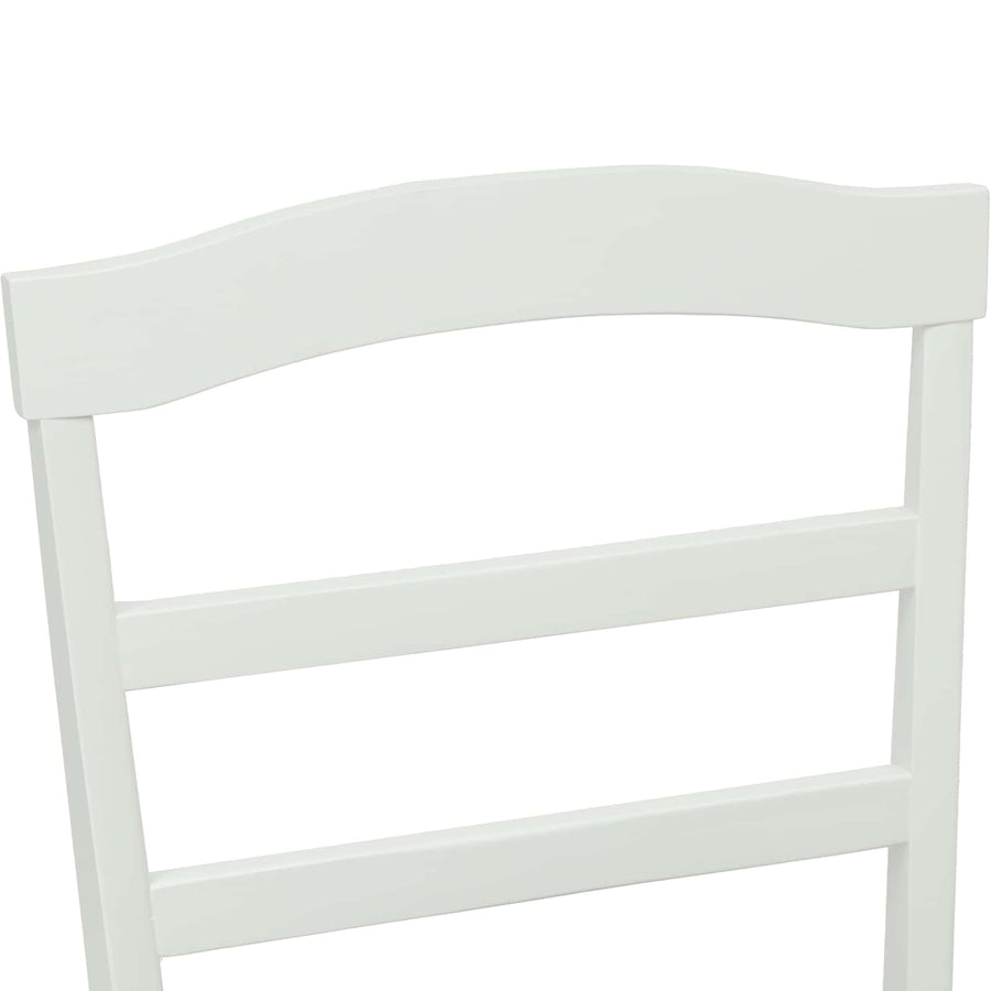 Eetkamerstoel 2 pcs Wit en Grijs Massief Hout
