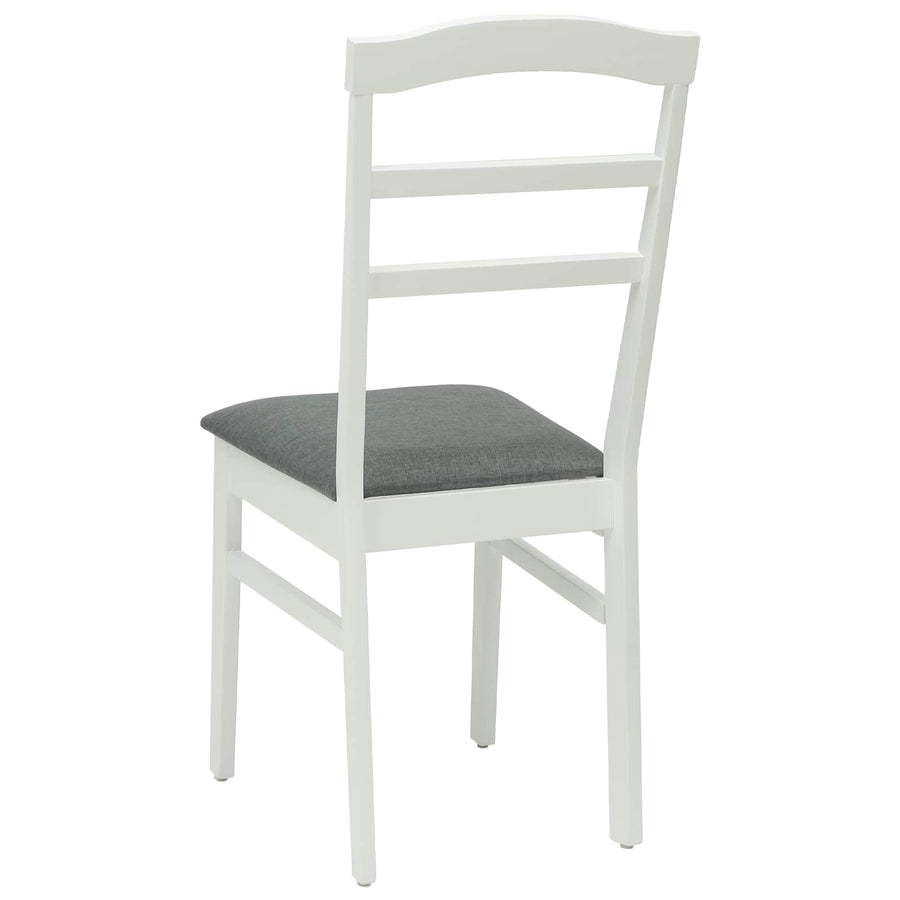 Eetkamerstoel 2 pcs Wit en Grijs Massief Hout