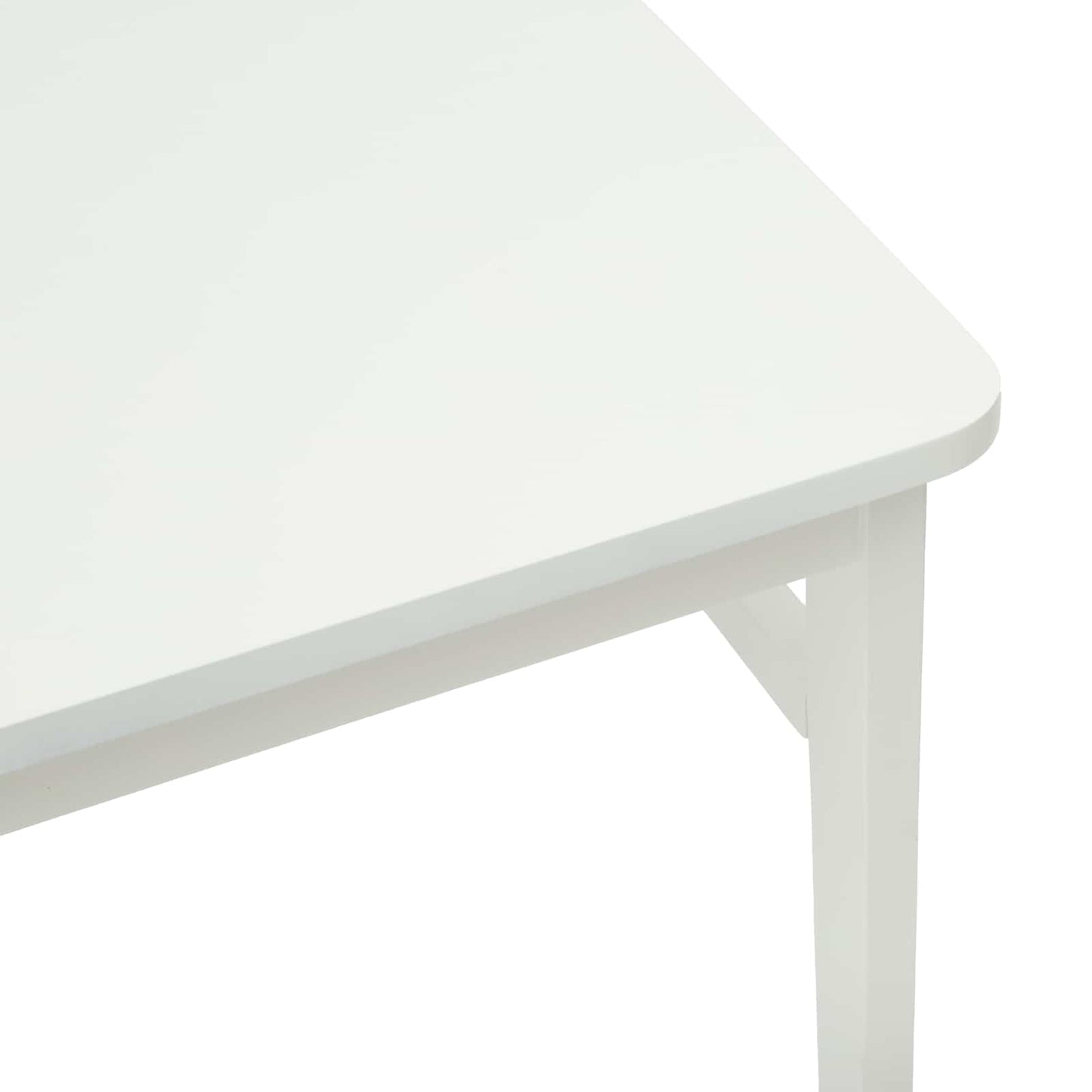 Eetkamerstoel 2 Pcs Massief Rubberhout Wit