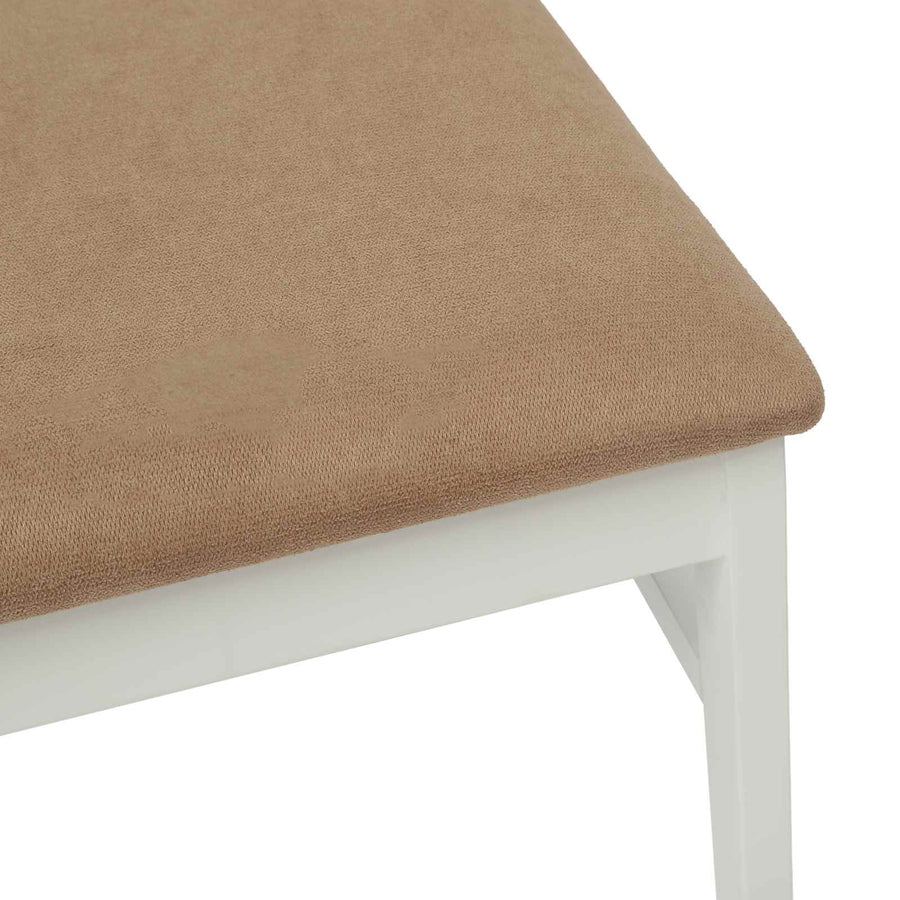 Eetkamerstoel 2 Pcs Massief Rubberhout Wit en bruin