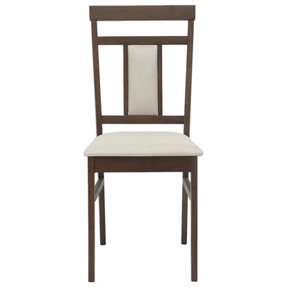 Eetkamerstoel 2 Pcs Massief Rubberhout Lichtbruin en licht