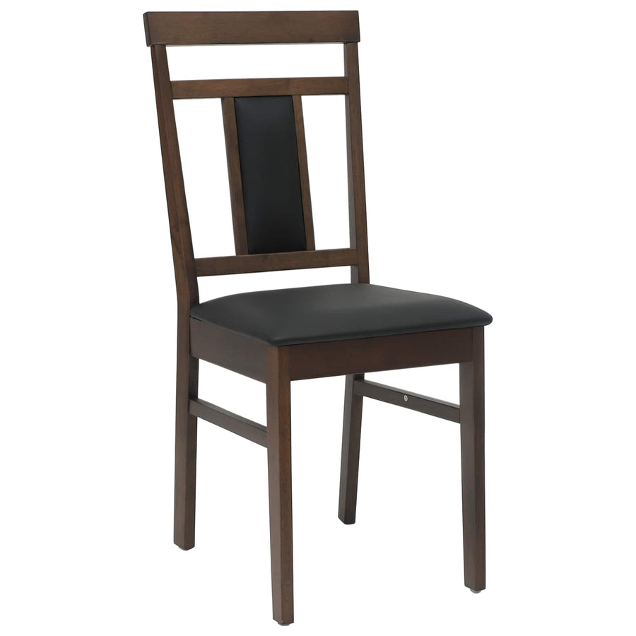 Eetkamerstoel 2 Pcs Massief Rubberhout Lichtbruin en zwart
