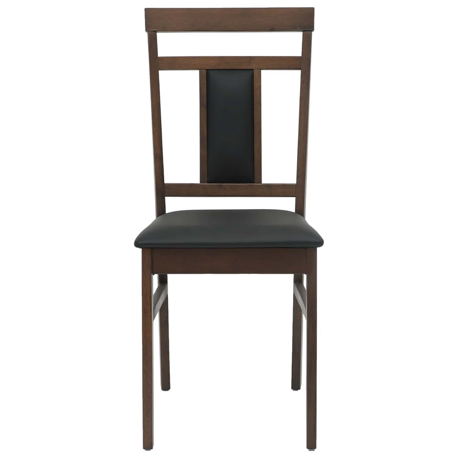 Eetkamerstoel 2 Pcs Massief Rubberhout Lichtbruin en zwart