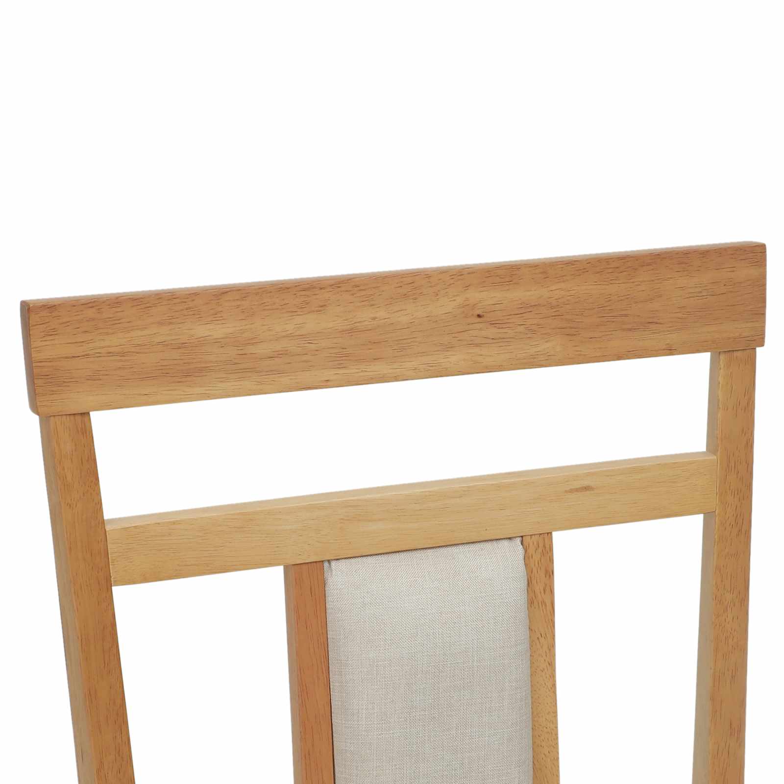 Eetkamerstoel 2 Pcs Massief Rubberhout Natuurlijk en licht
