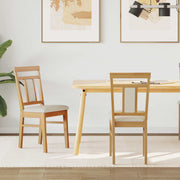 Eetkamerstoelen massief rubberhout 2 stuks