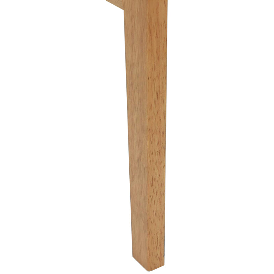 Eetkamerstoel 2 Pcs Massief Rubberhout Naturel