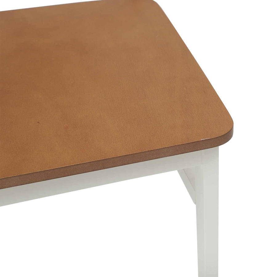 Eetkamerstoel 2 Pcs En Natuurlijk Massief Rubberhout wit en naturel