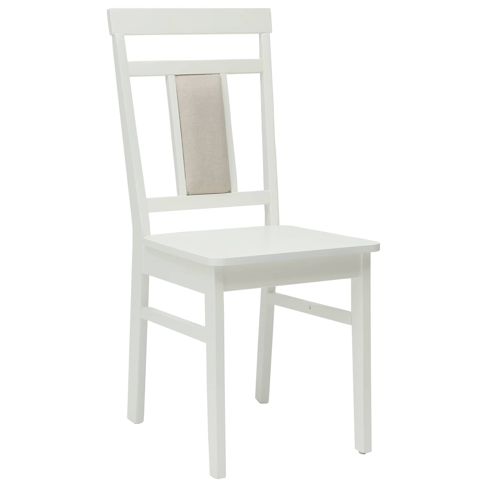 Eetkamerstoel 2 pcs Wit Massief Hout