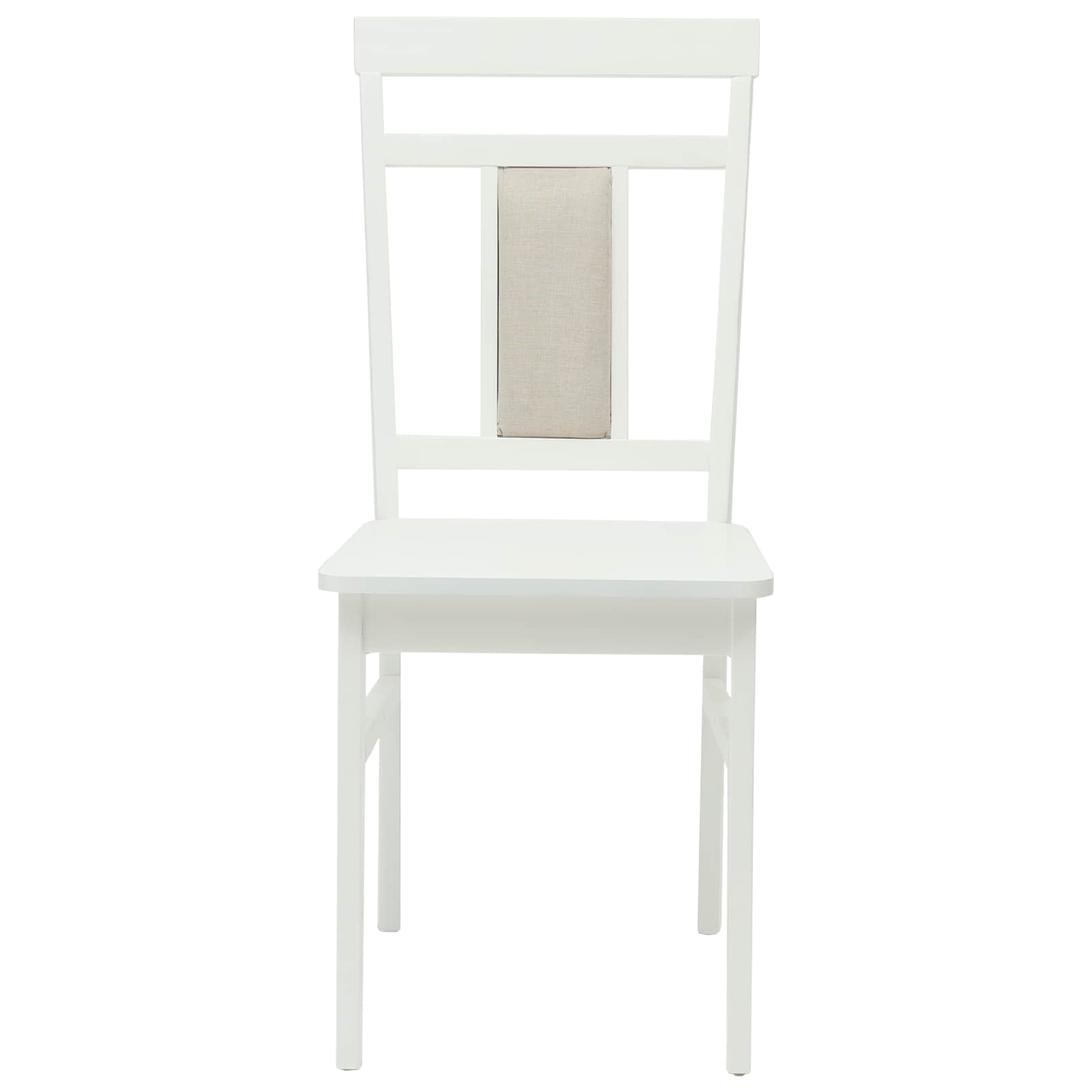 Eetkamerstoel 2 pcs Wit Massief Hout