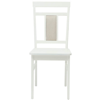 Eetkamerstoel 2 pcs Wit Massief Hout