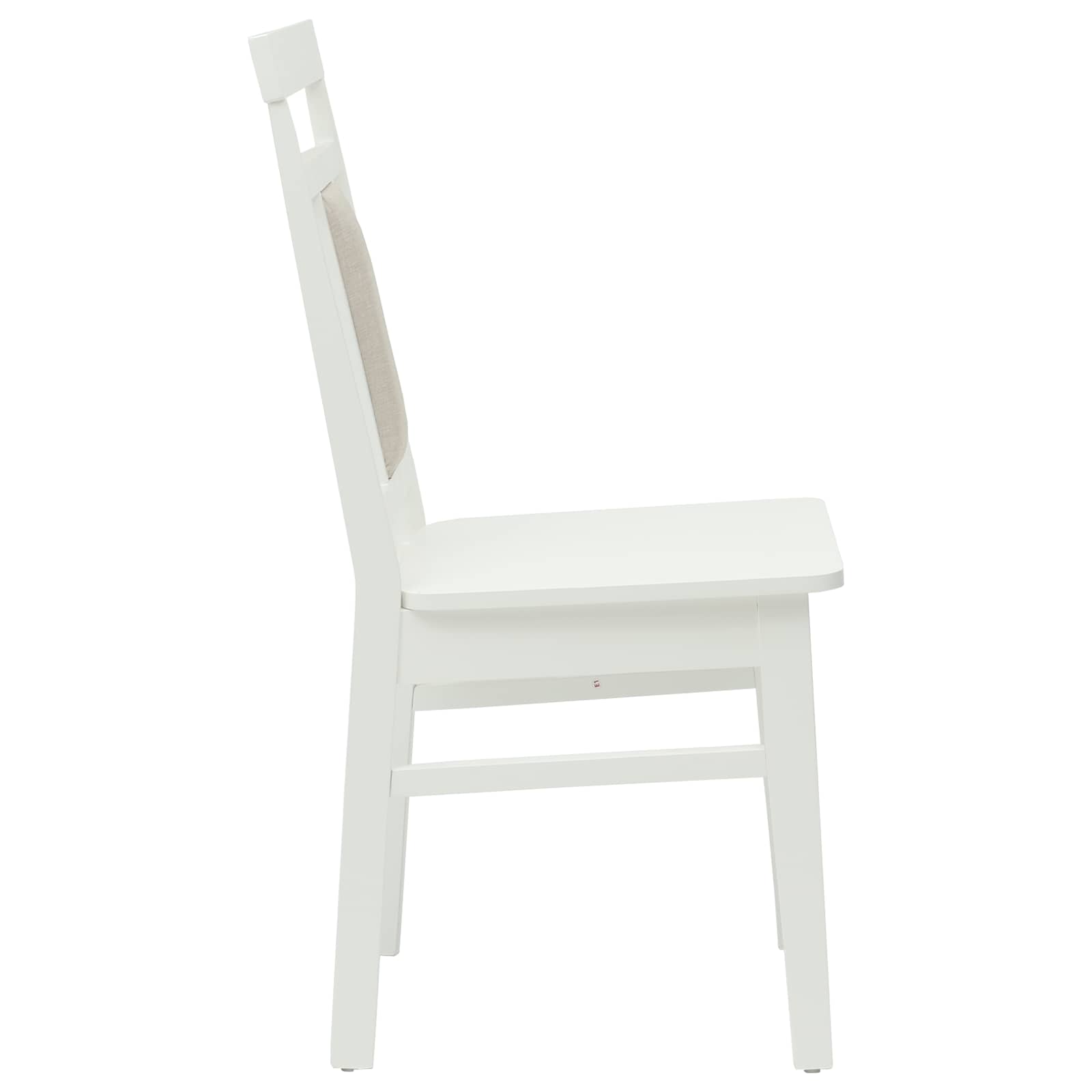 Eetkamerstoel 2 pcs Wit Massief Hout